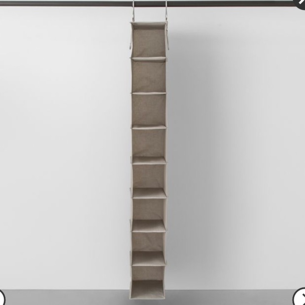 10 rack shoe organizer cream/tan target